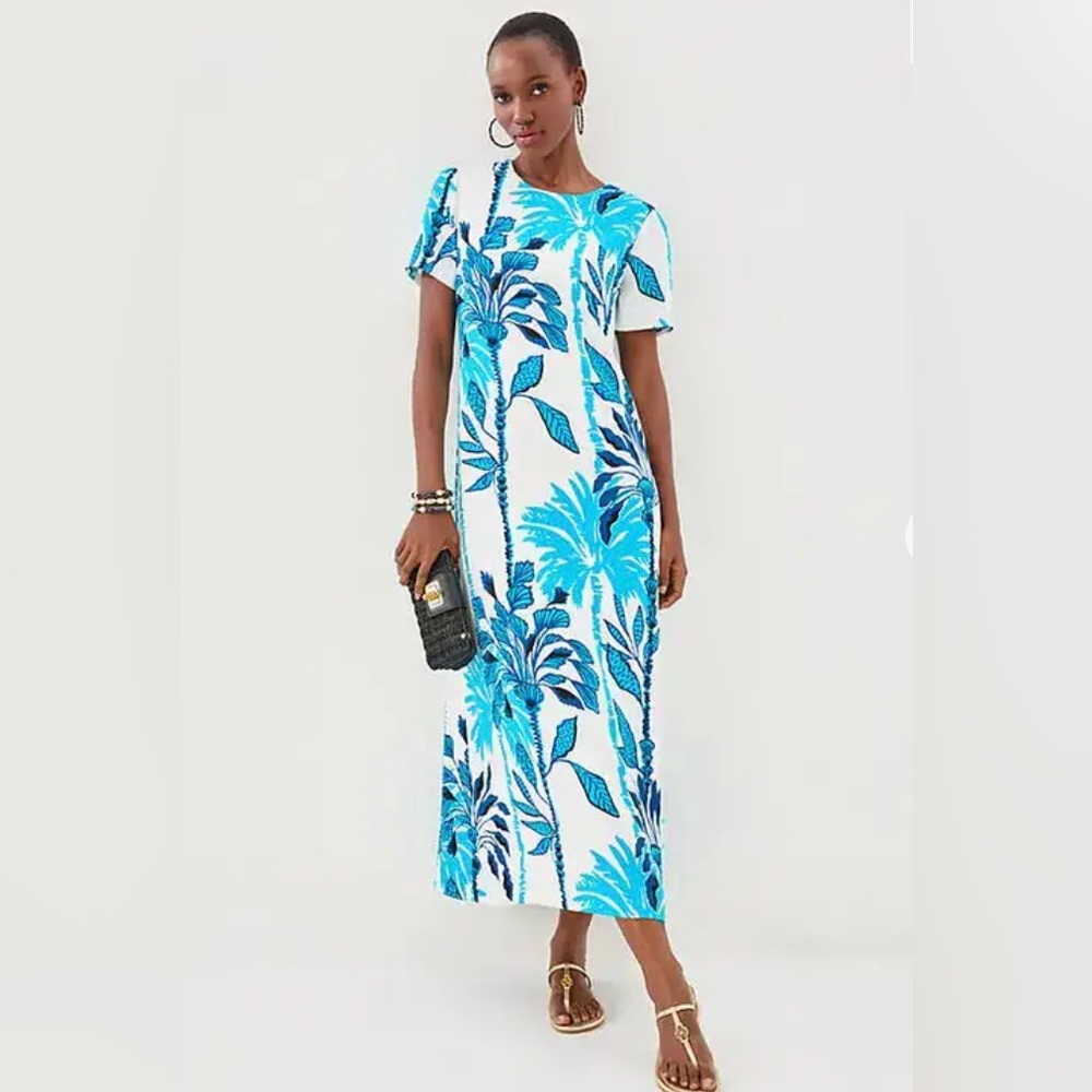 NWT Lilly Pulitzer Charlee Maxi Dress Coconut Swayin in the Breeze Size 12 - Picture 2 of 8